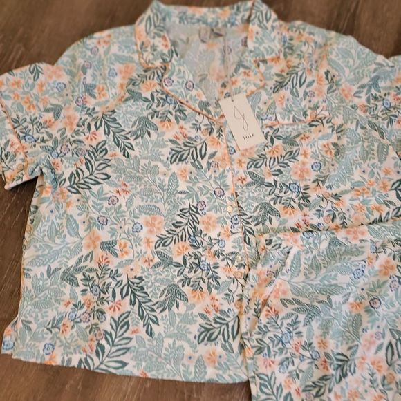 Joie floral 2pc super soft pajamas loungewear shirt shorts plus size 2X NEW!!!! - Picture 3 of 11